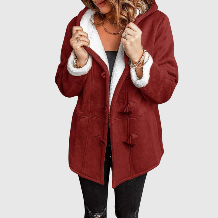 Elena - Tyylikäs fleece-vuorillinen talvitakki