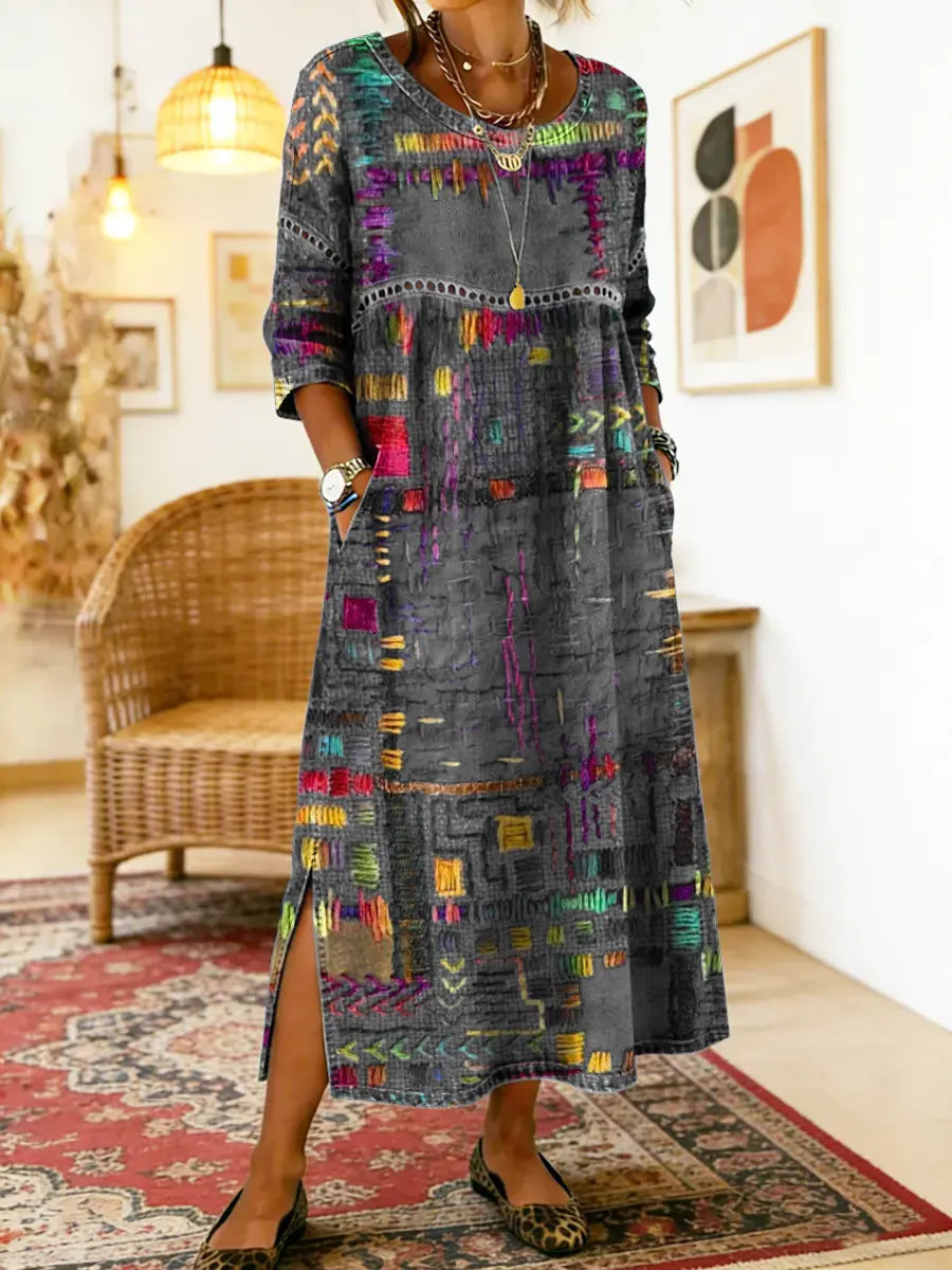 Manuela | Etninen patchwork-mekko
