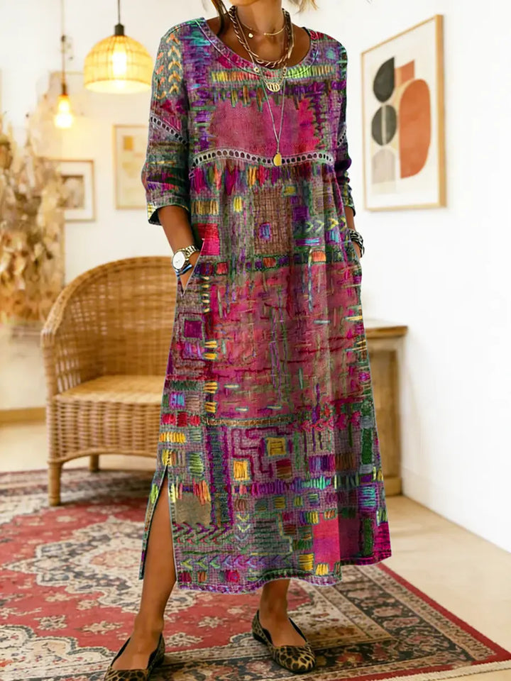 Manuela | Etninen patchwork-mekko