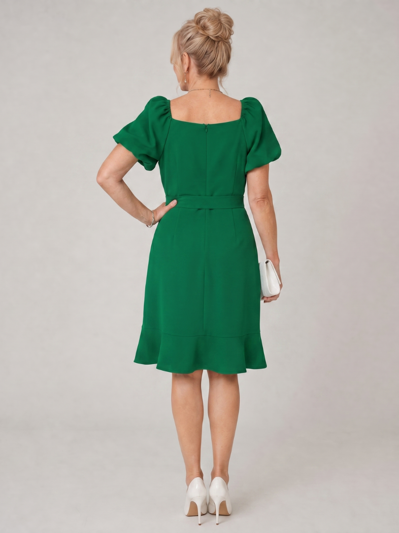 Ruosa | Mini Mekko Lyhyillä Puffi Hihoilla ja Sivusiteellä