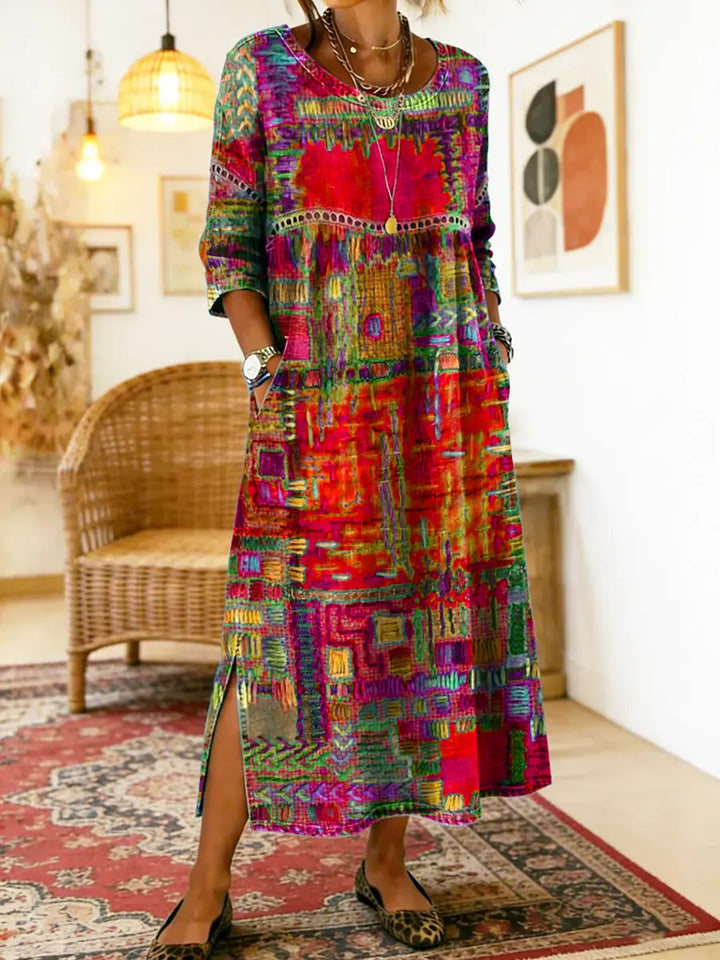 Manuela | Etninen patchwork-mekko