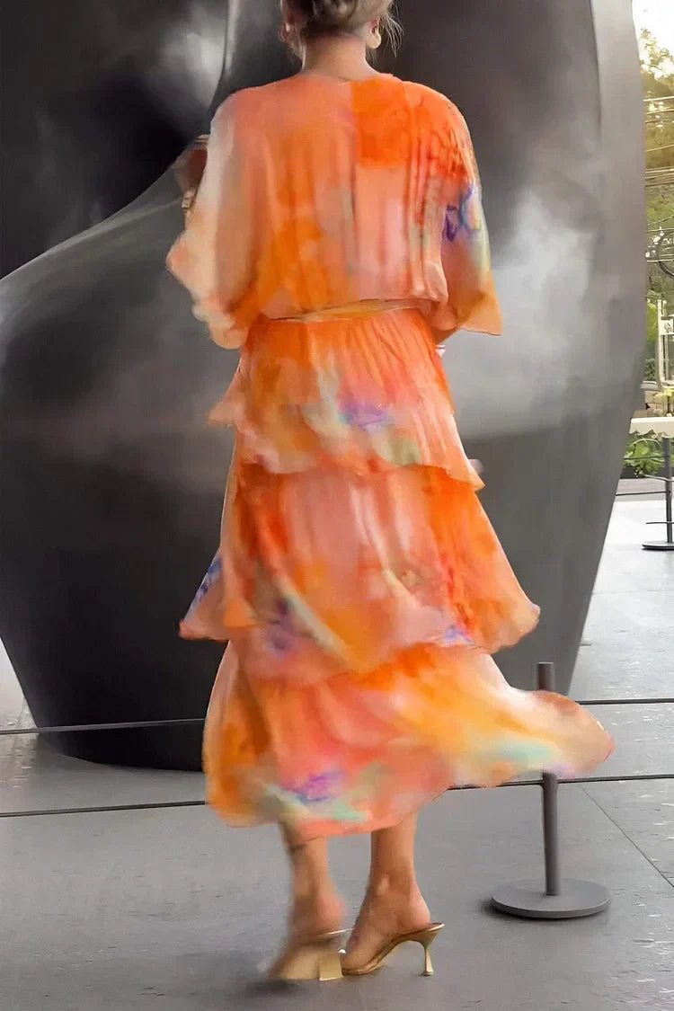 Cassia – Elegantti Chiffon Mekko