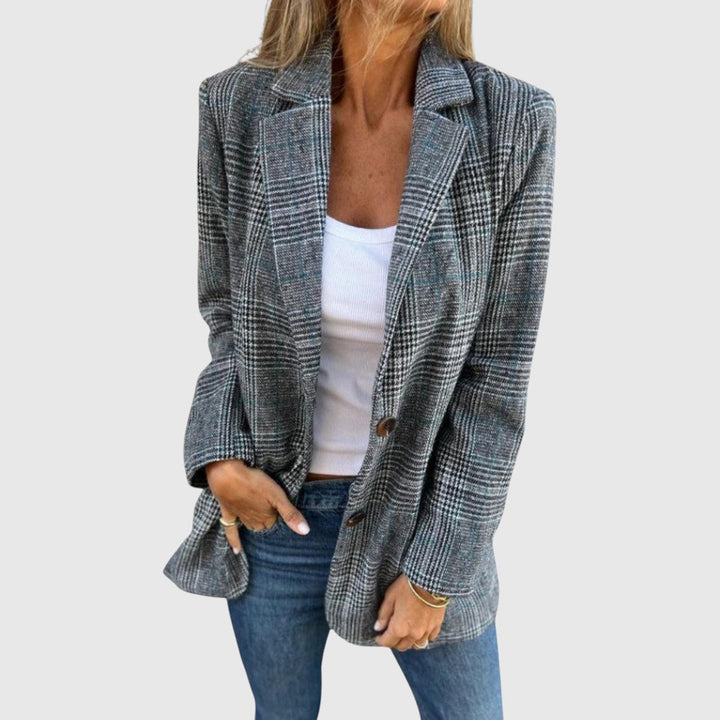 Brenda - Tyylikäs Ruudullinen Bleiseri