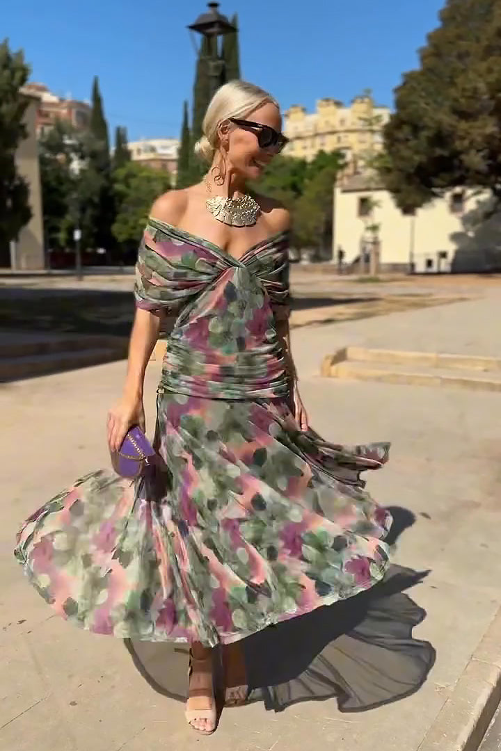 Louise | Elegantti maksi-iltapuku V-aukolla