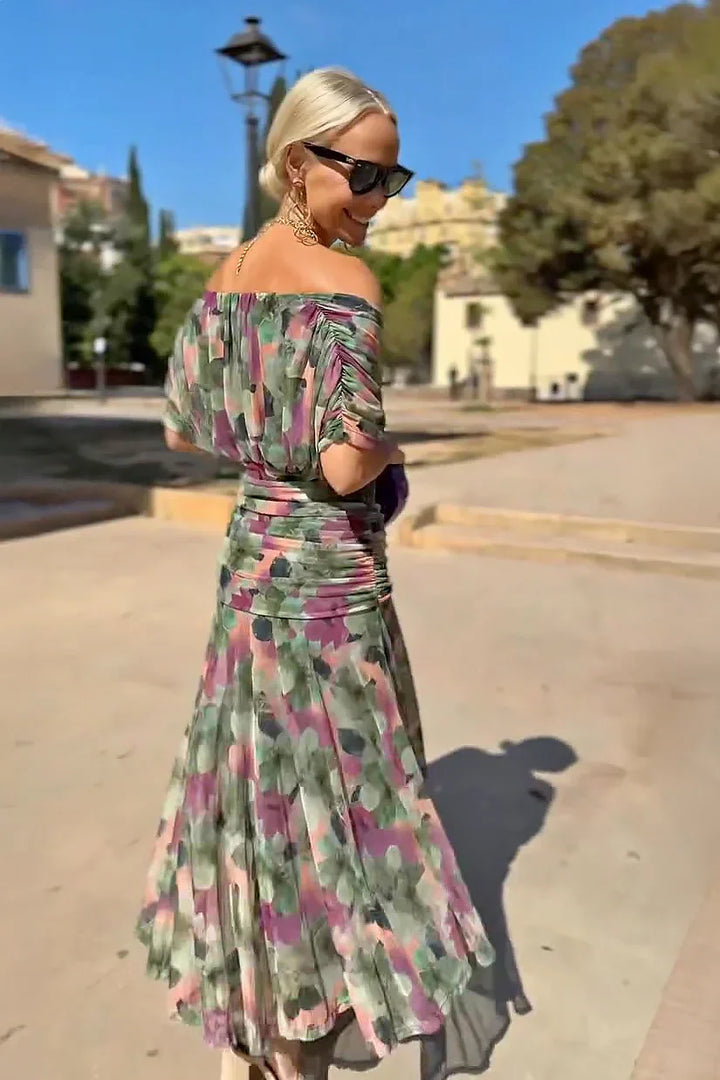Louise | Elegantti maksi-iltapuku V-aukolla