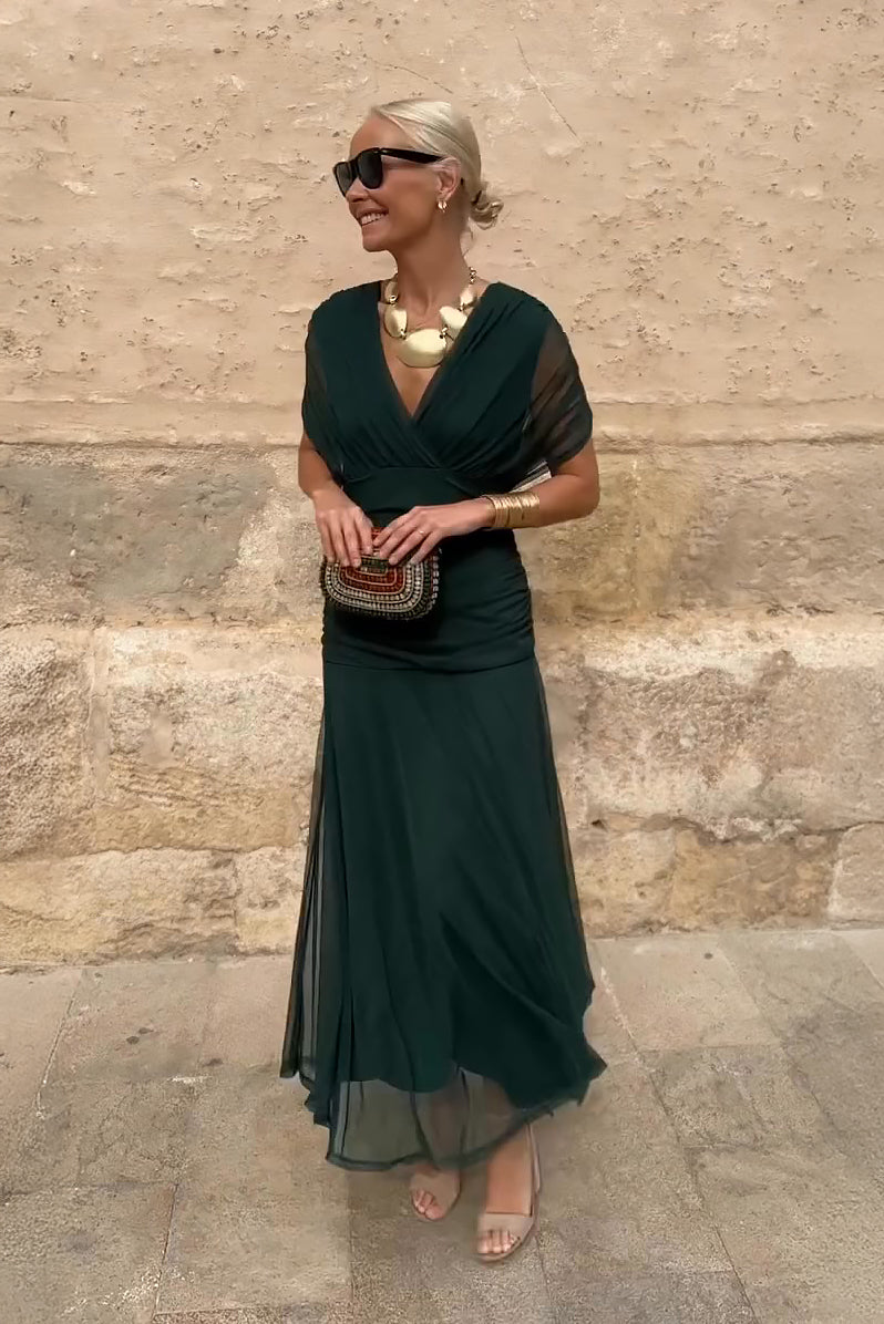Louise | Elegantti maksi-iltapuku V-aukolla