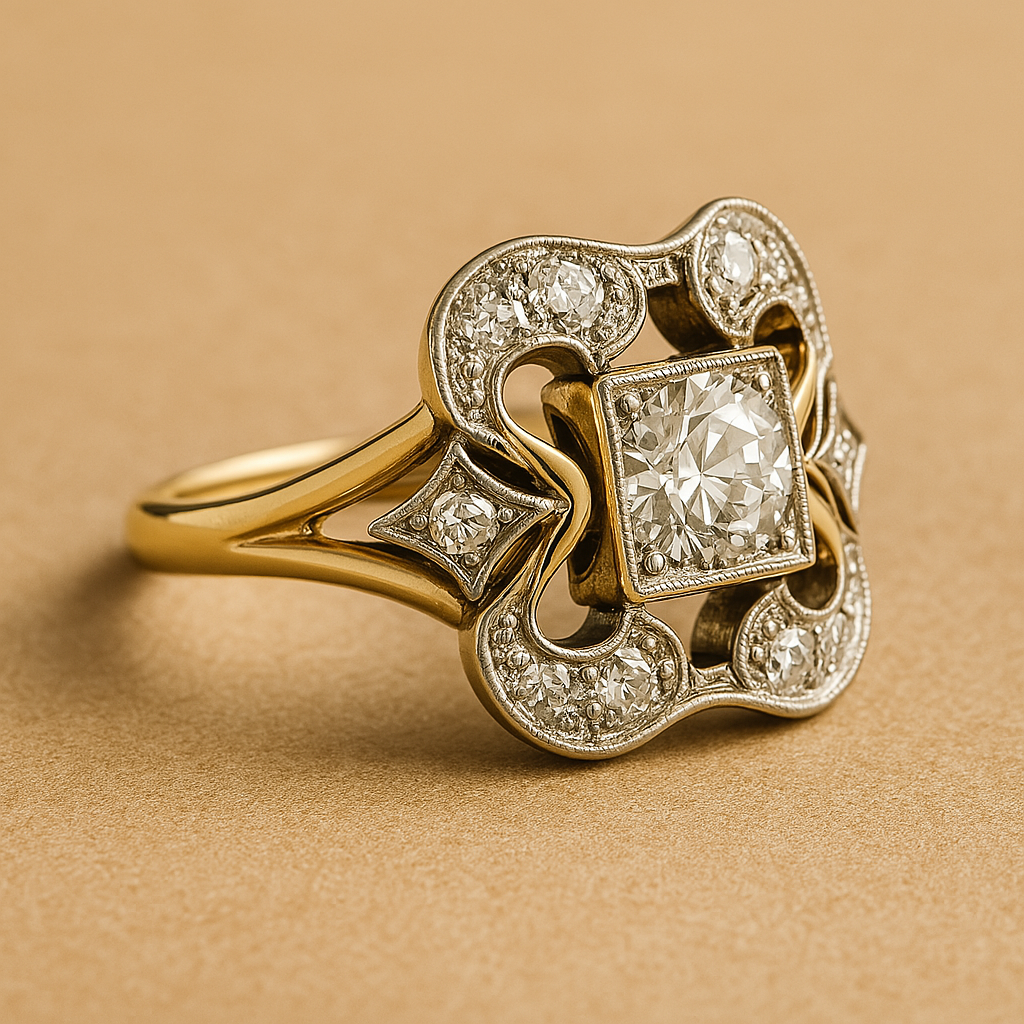 Vintage Zirkonia Gold Ring