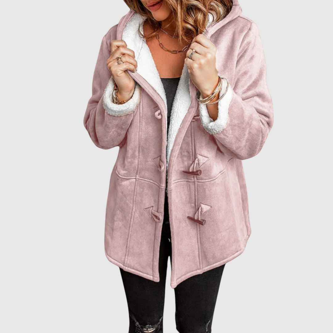 Elena - Tyylikäs fleece-vuorillinen talvitakki