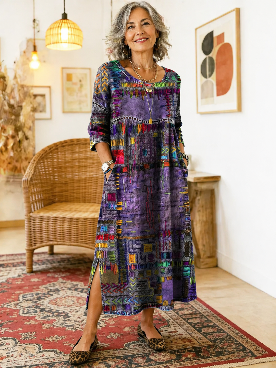 Manuela | Etninen patchwork-mekko