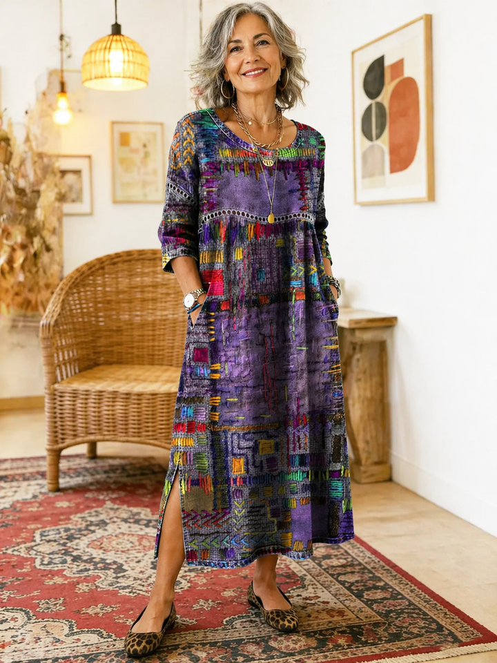 Manuela | Etninen patchwork-mekko