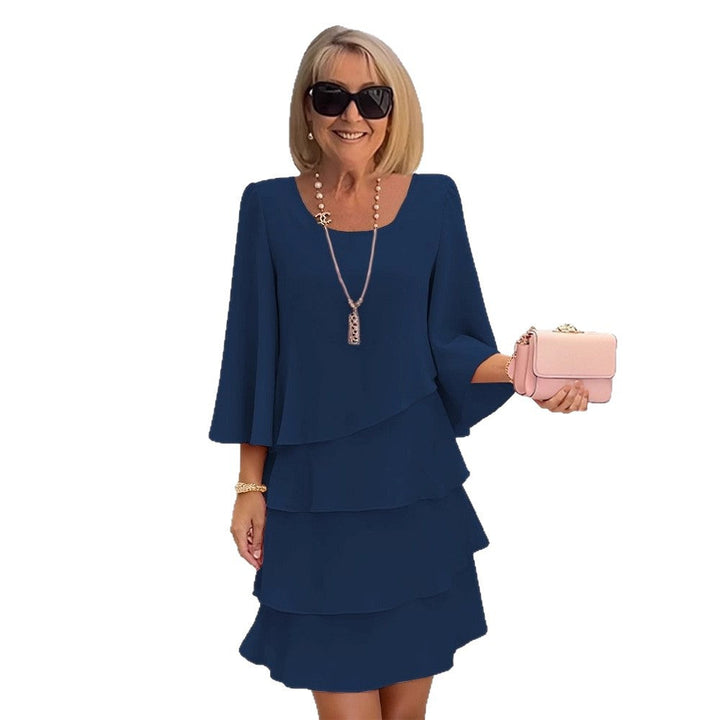 Margaux – Tyylikäs Rypytetty Midi Mekko