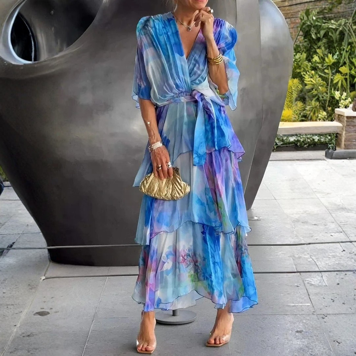 Cassia – Elegantti Chiffon Mekko