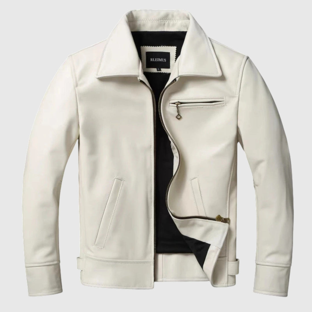 Yavor-nahkatakki slim-fit leikkauksella