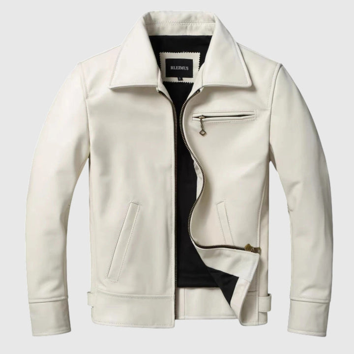 Yavor-nahkatakki slim-fit leikkauksella
