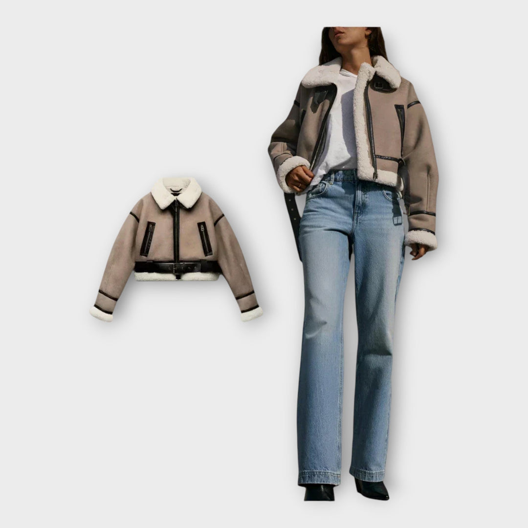 Vuorillinen Nahkatakki Vyöllä