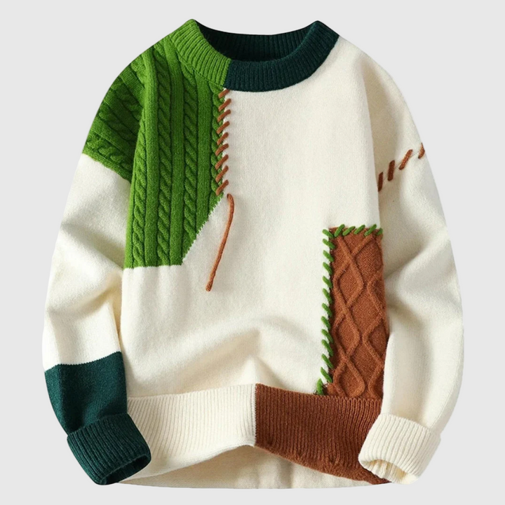 Jordán – Kudottu neule patchwork-muotoilulla