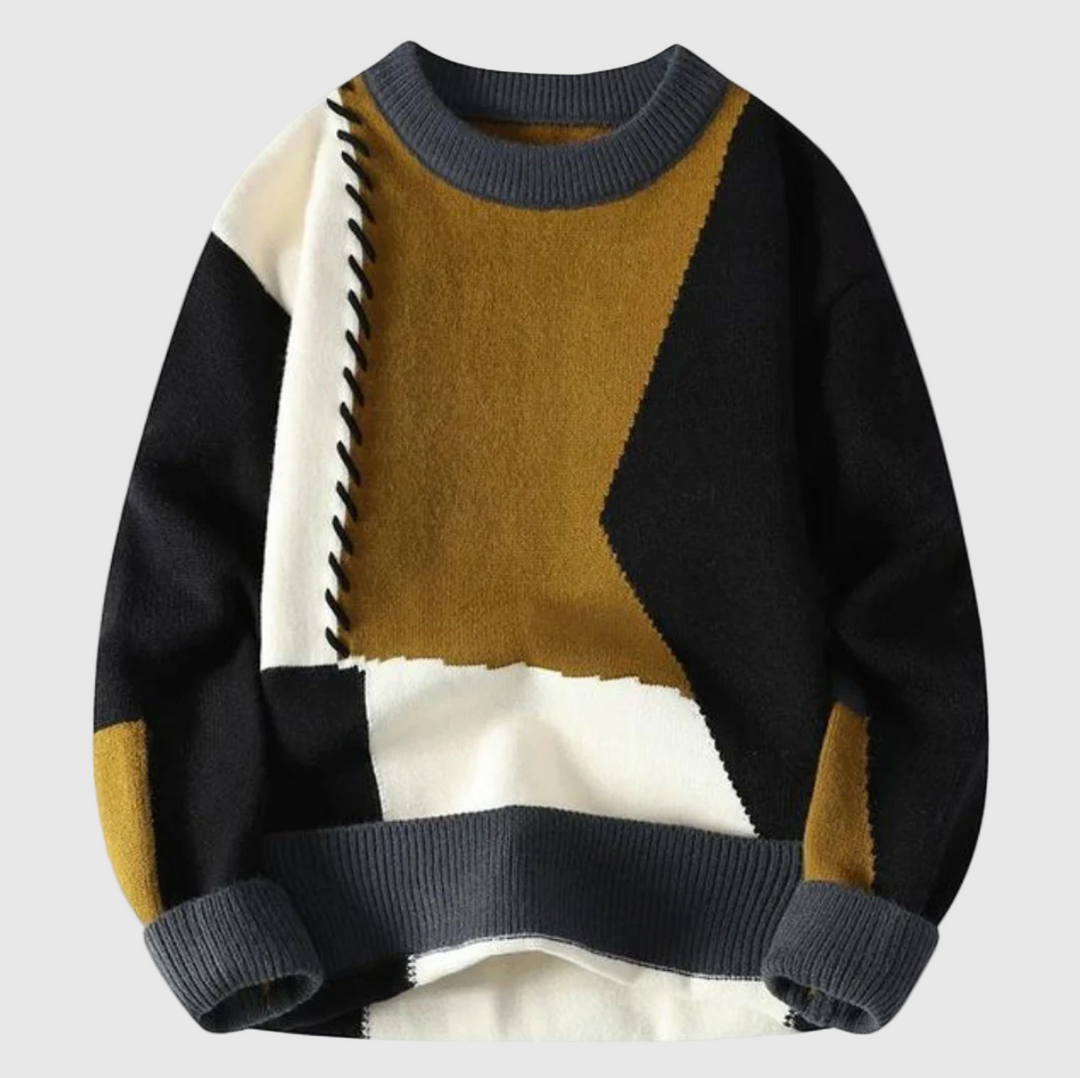 Jordán – Kudottu neule patchwork-muotoilulla