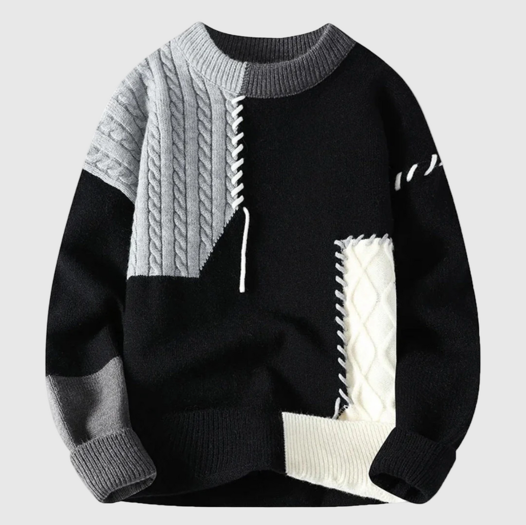 Jordán – Kudottu neule patchwork-muotoilulla