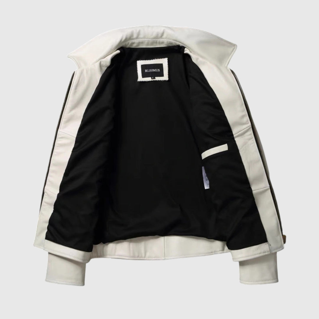 Yavor-nahkatakki slim-fit leikkauksella