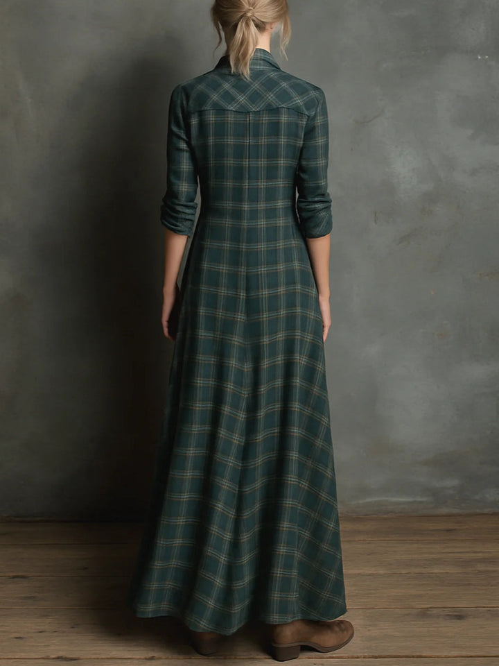 Valentina | Pitkä ruudullinen mekko