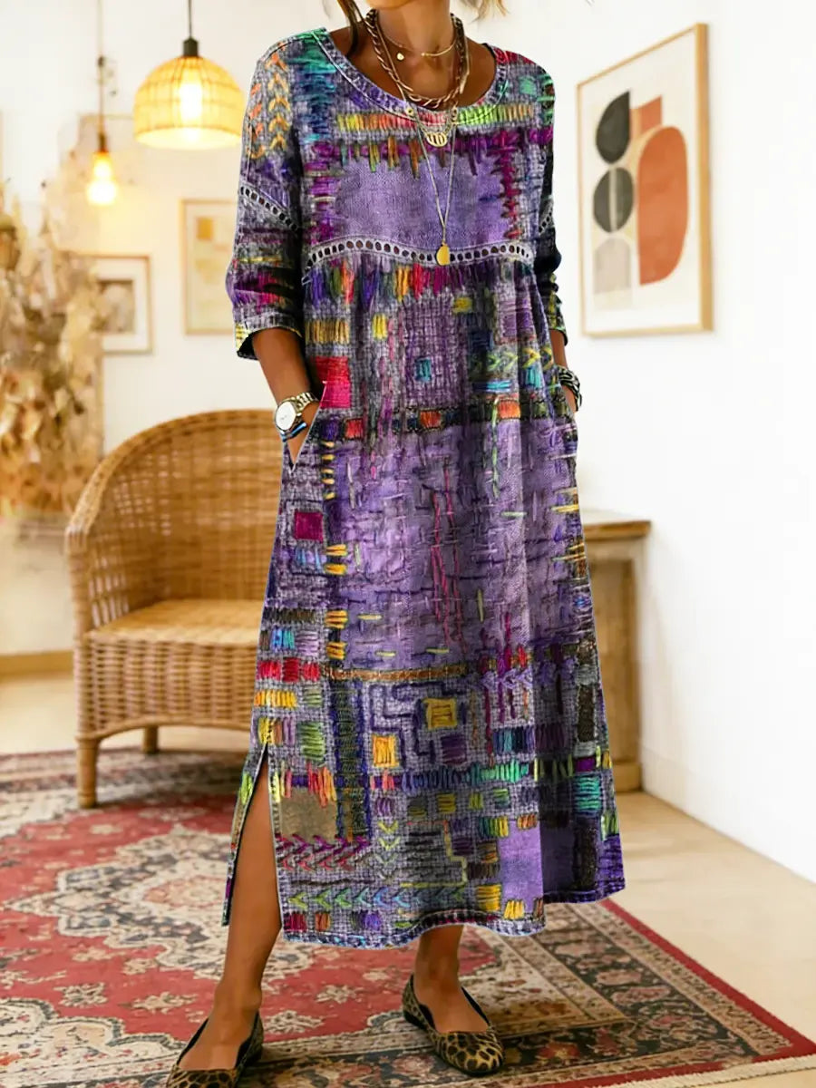 Manuela | Etninen patchwork-mekko