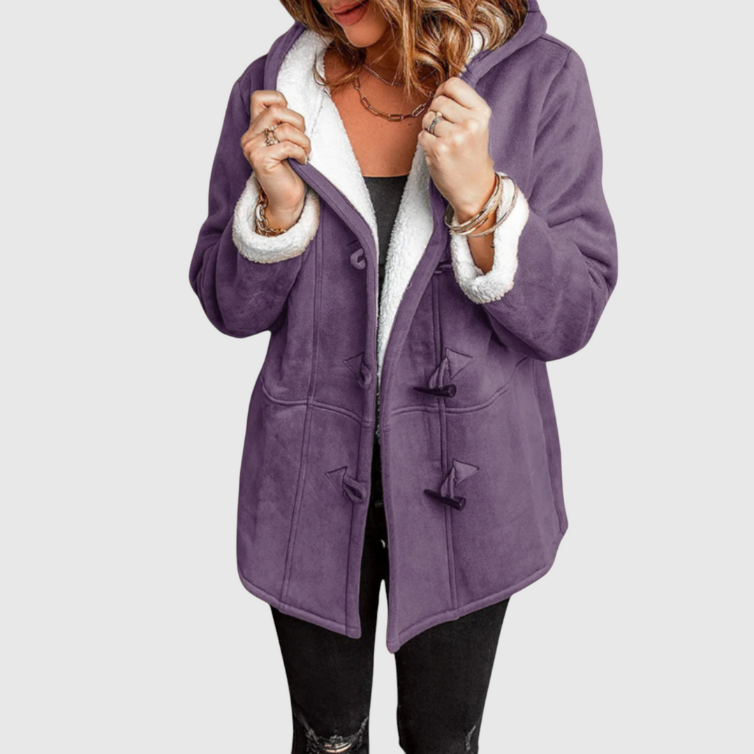Elena - Tyylikäs fleece-vuorillinen talvitakki