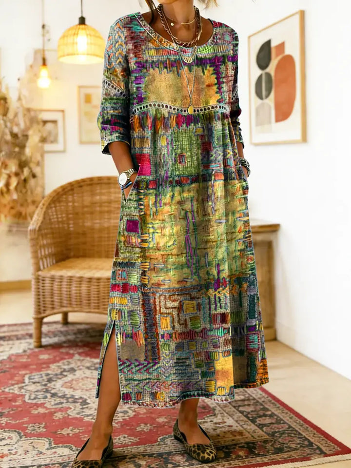 Manuela | Etninen patchwork-mekko