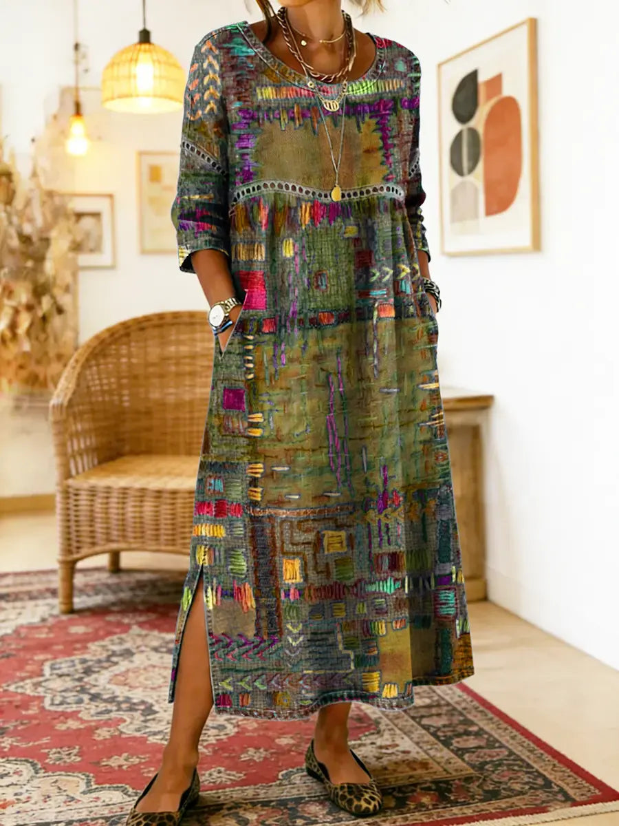 Manuela | Etninen patchwork-mekko