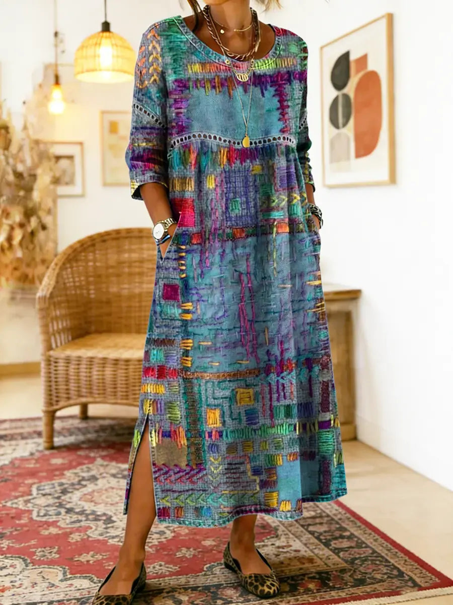 Manuela | Etninen patchwork-mekko