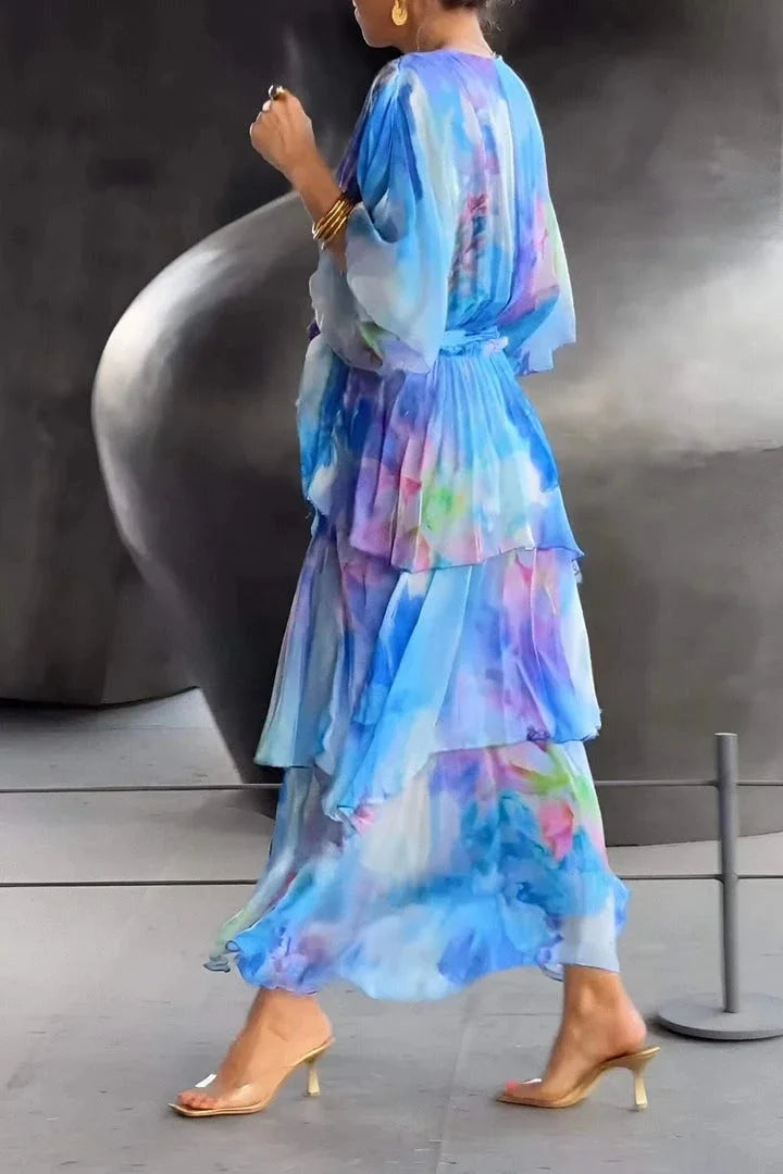 Cassia – Elegantti Chiffon Mekko