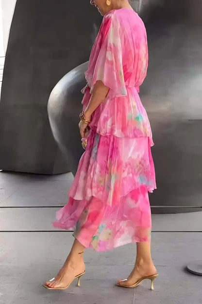 Cassia – Elegantti Chiffon Mekko