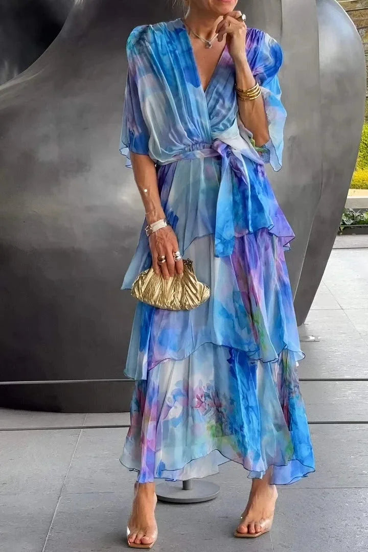 Cassia – Elegantti Chiffon Mekko