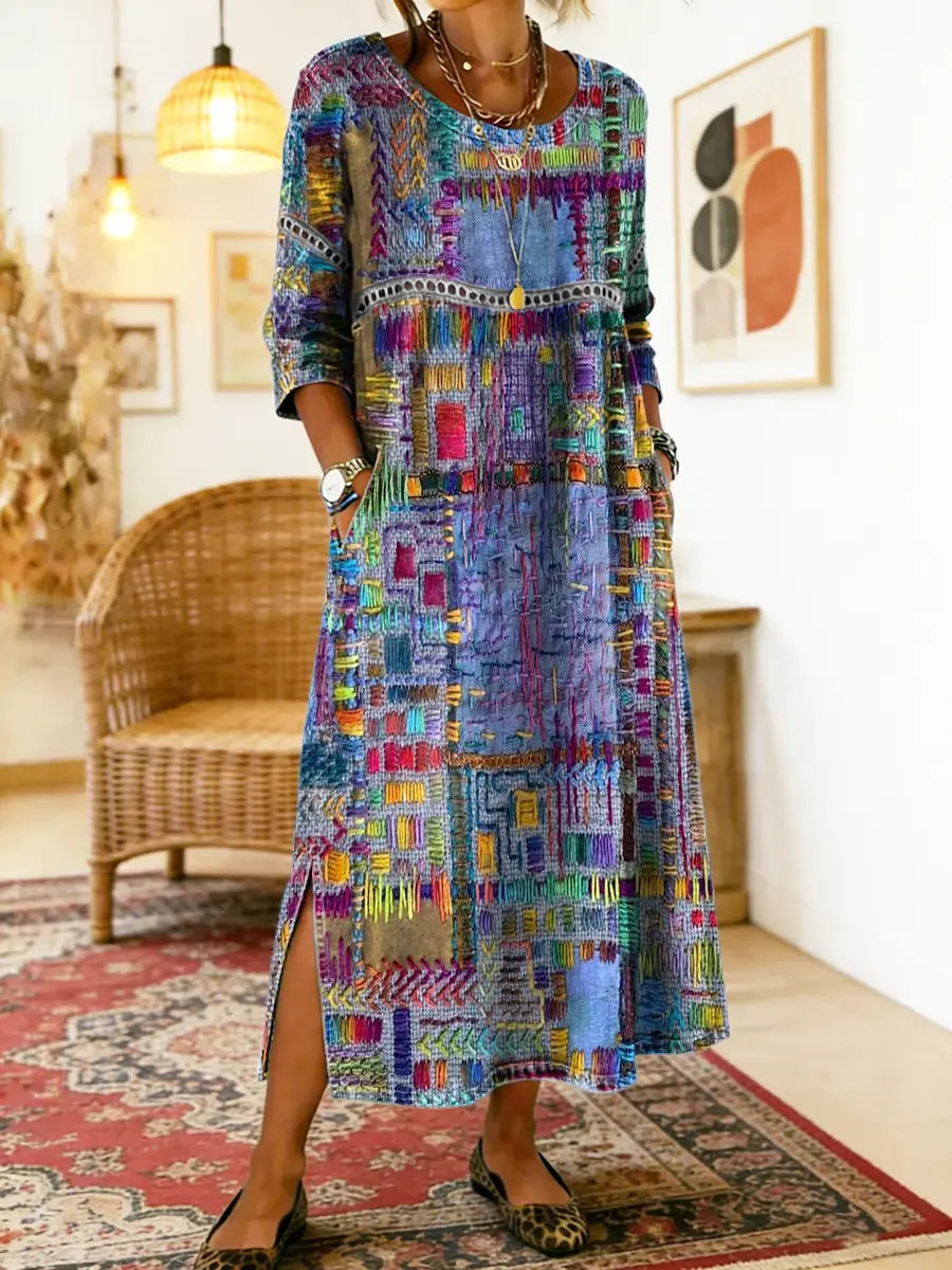Manuela | Etninen patchwork-mekko