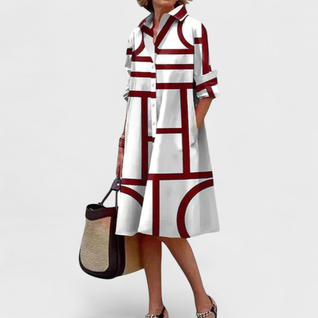 Stella - Tyylikäs Geometrinen Mekko