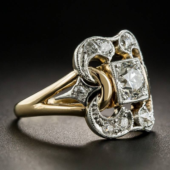 Vintage Zirkonia Gold Ring