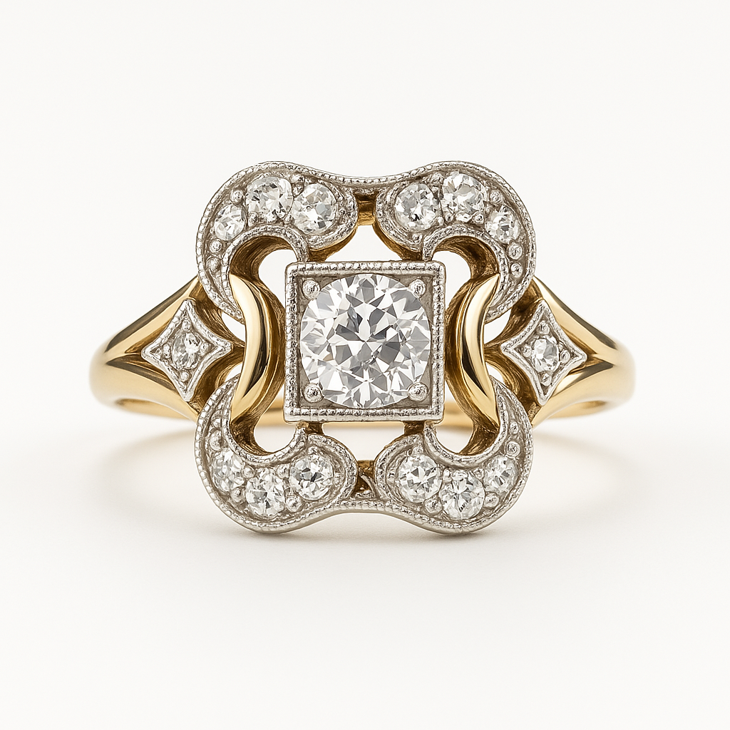 Vintage Zirkonia Gold Ring