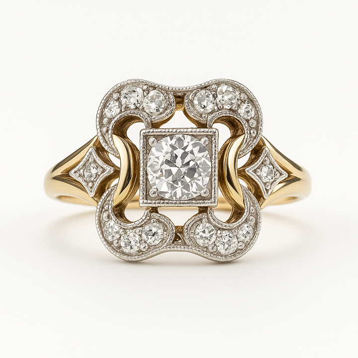 Vintage Zirkonia Gold Ring