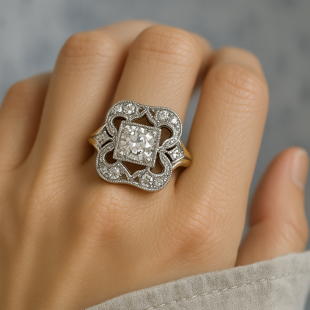 Vintage Zirkonia Gold Ring